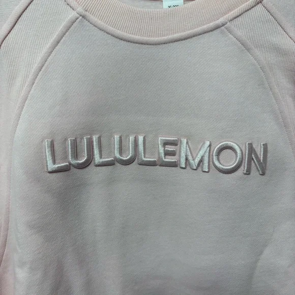 Lululemon Scuba Oversized Pullover Wordmark Strawberry Milkshake Pink XL/XXL - Picture 8 of 14